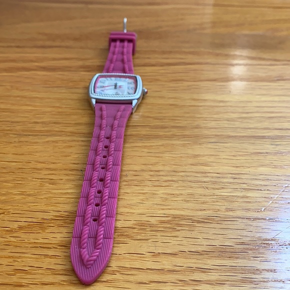 Judith Ripka Silicone Band Dual Time Watch - Picture 4 of 8